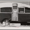 A quarantined trailer in a settlement of workers from Fort Bragg, near Silver Lake, North Carolina.