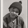 Child of a migratory construction worker living in a trailer settlement near Fort Bragg, North Carolina.