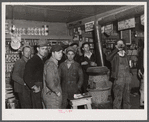 Construction workers from Fort Bragg in a general store in Manchester, North Carolina.