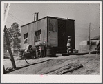 Trailer in a settlement for workers from Fort Bragg, near Manchester, North Carolina.