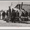 Crowds at the travelling sideshow "crime museum" near Fort Bragg, North Carolina.