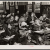 Overcrowded school room in Fayetteville, North Carolina.