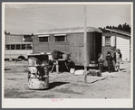 In a trailer settlement of migrants working at Fort Bragg. Near Fayetteville, North Carolina.