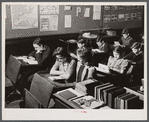 Overcrowded school room in Fayetteville, North Carolina near Fort Bragg.