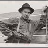 Landowner who was moving some of his property out of the Camp Croft area. Near Spartanburg, South Carolina.