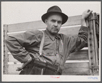 Landowner who was moving some of his property out of the Camp Croft area. Near Spartanburg, South Carolina.