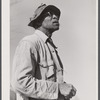Mr. L. A. Anderson, who owned a few acres of land in the Camp Croft area. Although almost totally blind, he was repairing an old house to move into temporarily. Near Whitestone, South Carolina.