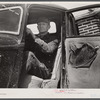 This farmer owned one acre of land and a small improvised trailer in which he and his wife lived. The only place they could find to move to was a small farm they rented which had only a barn on it. Near Pacolet, South Carolina region.
