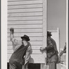 Putting up a wall in one of the prefabricated houses being built at Pacolet, South Carolina for farmers moved out of Camp Croft area.