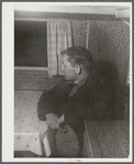 Mr. Clyde Burton in his trailer near Bath, Maine.