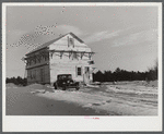 One of the many new houses that are being built in the outskirts of Bath, Maine, by the shipyard workers (see general caption).