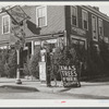 Christmas trees for sale at a gas station. Woonsocket, Rhode Island.