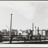 Textile mills seen from a bridge in Woonsocket, Rhode Island.