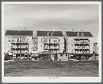 Tenement houses in the working class section of Woonsocket, Rhode Island.