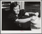 An Italian farm woman near Providence, Rhode Island preparing spaghetti.