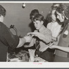 Selling hot dogs at a Saturday night square dance in Clayville, Rhode Island.
