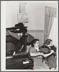Music for the Saturday night square dances in Clayville, Rhode Island, is provided by this school teacher from a neighboring town and her son. They are also available for parties and weddings.