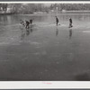 Youngsters skating near Brockton, Massachusetts.