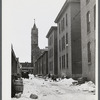 Row of workers' houses near the mills in Lowell, Massachusetts.