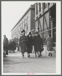 Employees leaving Ayer Mills (textile). Lawrence, Massachusetts.