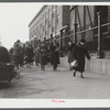 Employees leaving Ayer Mills (textile). Lawrence, Massachusetts.