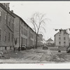 Houses in slum area in New Bedford, Massachusetts.