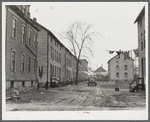 Houses in slum area in New Bedford, Massachusetts.