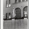 Madonna in front of church. New Bedford, Massachusetts.