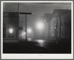 A foggy night in New Bedford, Massachusetts.