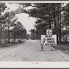 Roads closed in the Hinesville anti-aircraft area at Camp Stewart, Georgia.