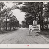 Roads closed in the Hinesville anti-aircraft area at Camp Stewart, Georgia.