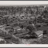 Prefabricated houses at Hazlehurst Farms Inc., showing both cleared and uncleared land. Hazlehurst, Georgia.