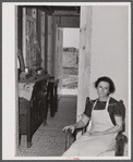 Mrs. Jennings, tired out after a day of moving into her new prefabricated house in Pacolet, South Carolina.