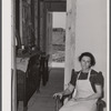 Mrs. Jennings, tired out after a day of moving into her new prefabricated house in Pacolet, South Carolina.