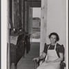 Mrs. Jennings, tired out after a day of moving into her new prefabricated house in Pacolet, South Carolina.