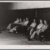 School teachers in Centralhatchee, Georgia, have organized movies in the school auditorium for those who can't get to town. Heard County, Georgia