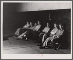 School teachers in Centralhatchee, Georgia, have organized movies in the school auditorium for those who can't get to town. Heard County, Georgia