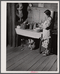 Mrs. L. Smith still has some canned goods left over from the winter. Carroll County, Georgia (see general caption).
