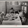 Smith family saying grace at the afternoon meal. Carroll County, Georgia (see general caption).