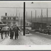 Men going home from work at the steel mill in Midland, Pennsylvania.