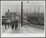 Men going home from work at the steel mill in Midland, Pennsylvania.