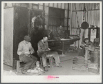 Metal workers having lunch at the Correct Manufacturing Company in Fallston, Pennsylvania.