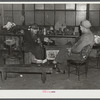 Metal workers having lunch at the Correct Manufacturing Company in Fallston, Pennsylvania.