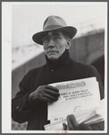 Union member distributing "Steel Labor" near the entrance to the Jones and Laughlin Steel Corporation in Aliquippa Pennsylvania.