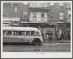 Busload of steelworkers going home. Aliquippa, Pennsylvania.