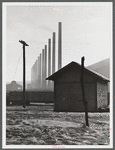 Stacks at the Pittsburgh Crucible Steel Company in Midland, Pennsylvania.