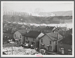 Houses and Pittsburgh Crucible Steel Company in Midland, Pennsylvania.