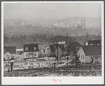 Houses in Baden, Pennsylvania. In the background is the Jones and Laughlin Steel Plant across the river in Aliquippa.