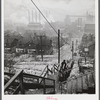 Long stairway in mill district of Pittsburgh, Pennsylvania.