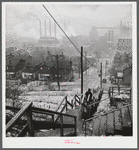 Long stairway in mill district of Pittsburgh, Pennsylvania.